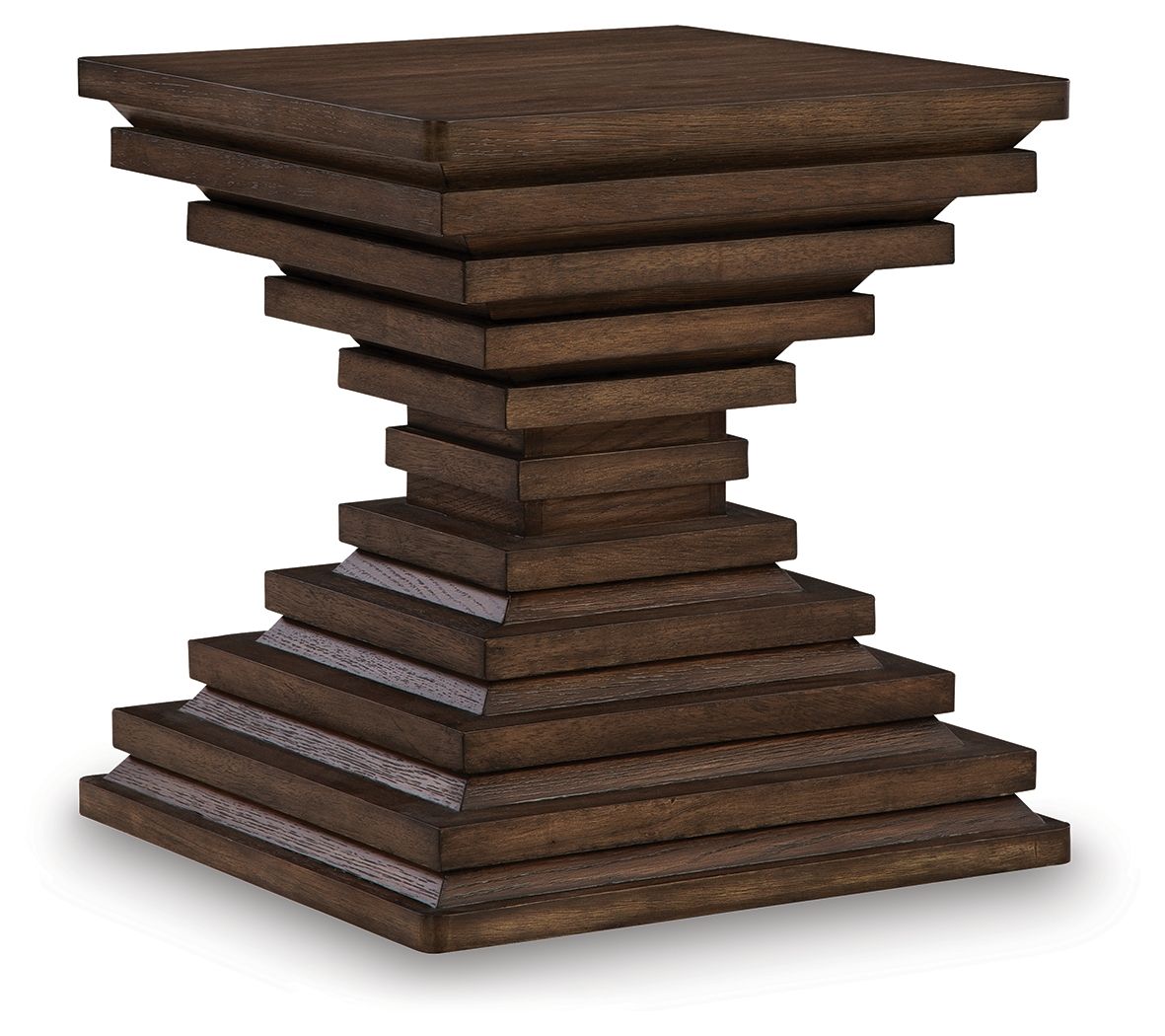 Hannodream - Warm Brown - Square End Table - Hornell Furniture Outlet