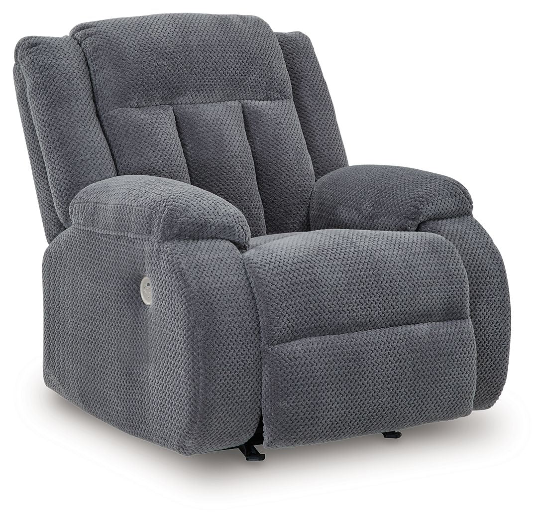 Observation - Steel - Power Rocker Recliner - Hornell Furniture Outlet