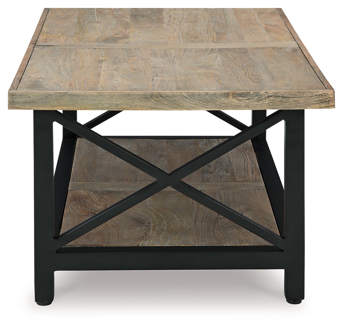 Bristenfort - Brown / Black - Rectangular Cocktail Table - Hornell Furniture Outlet