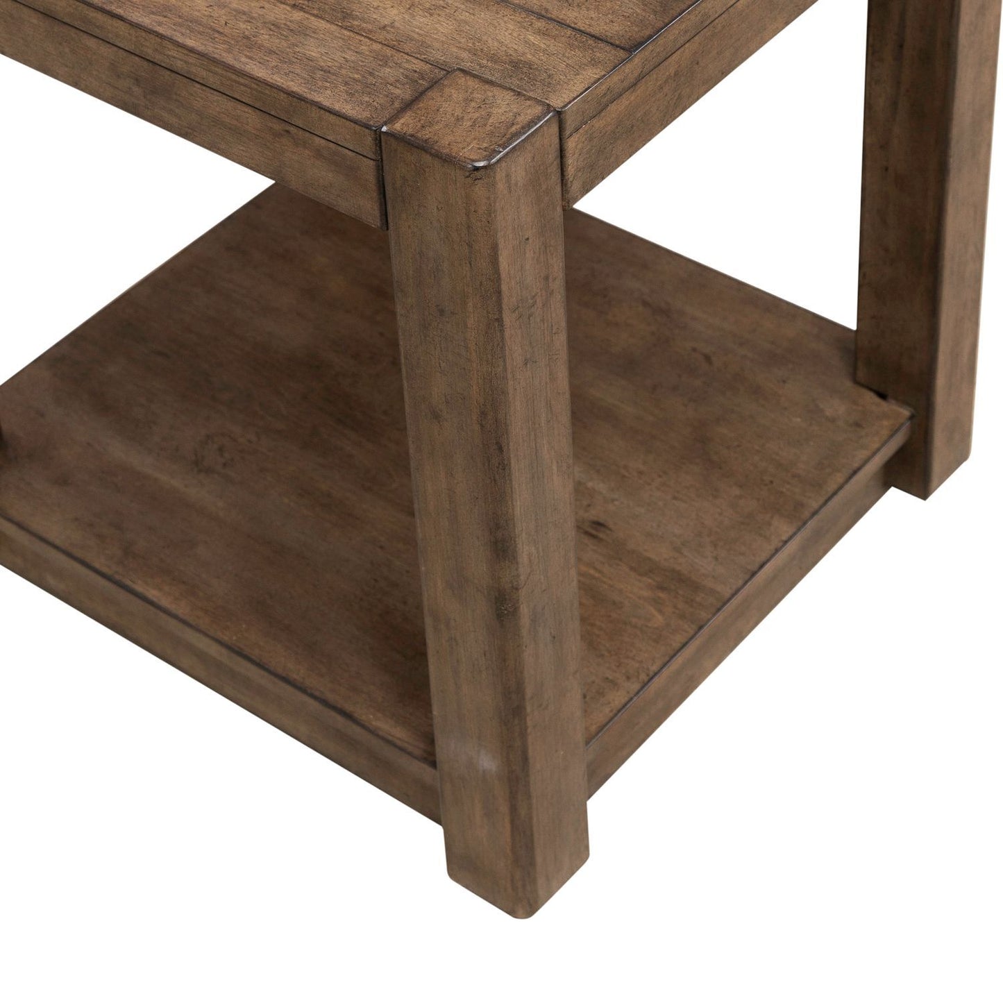 Broadmore - Square Chairside Table - Brown - Hornell Furniture Outlet