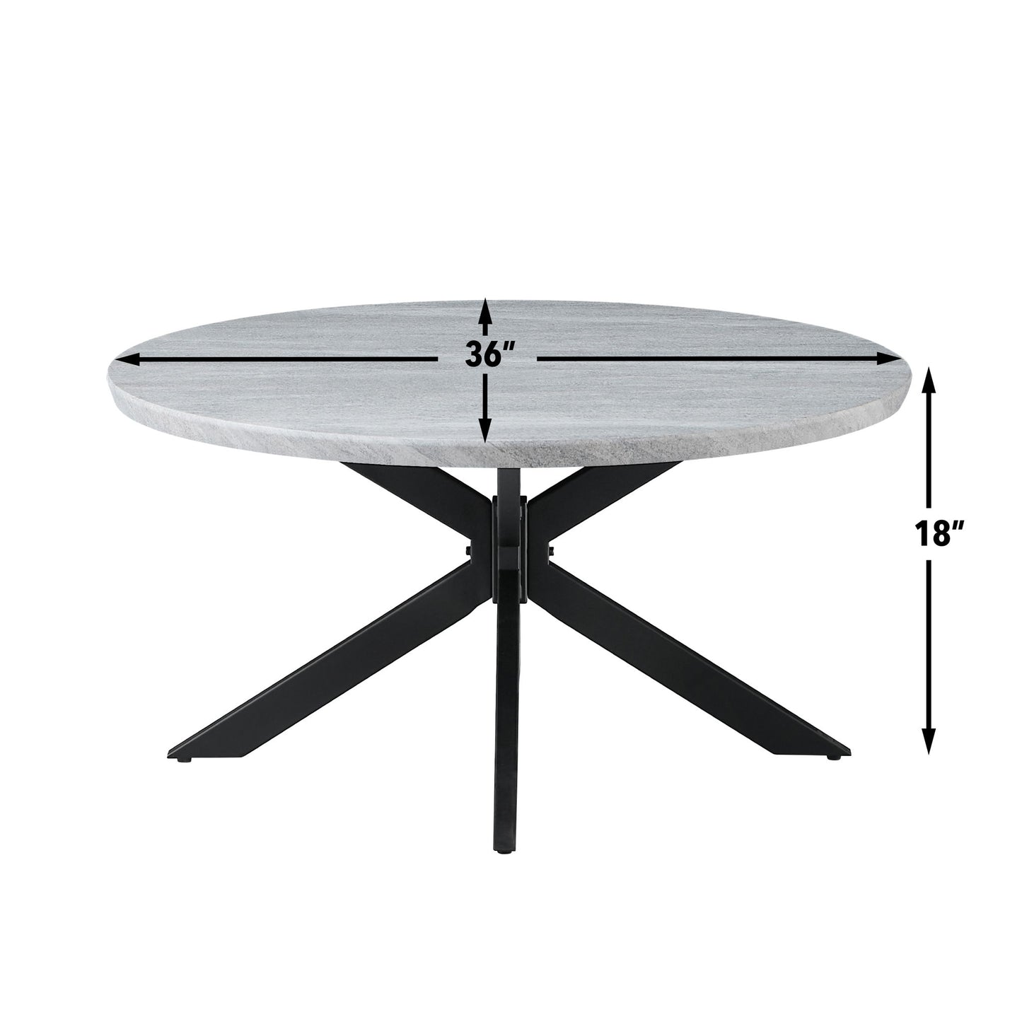 Keyla - 3 Piece Faux Marble Table Set - Gray - Hornell Furniture Outlet