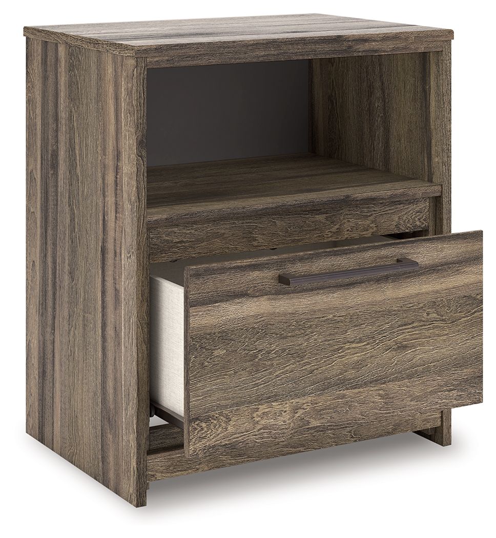 Elbrim - Brown - One Drawer Night Stand - Hornell Furniture Outlet