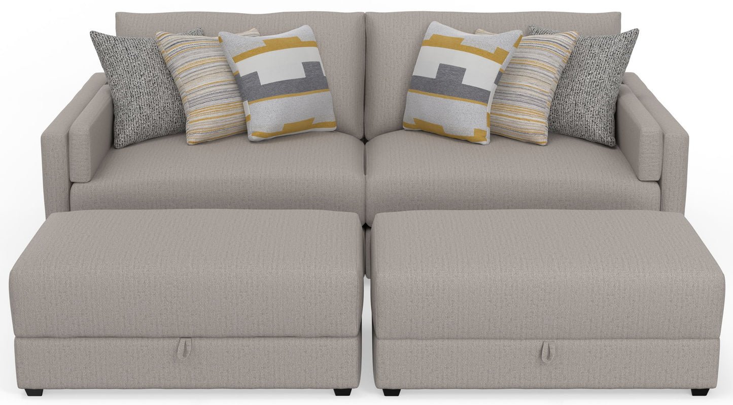 Trevor - Extra Deep Oversized Sofa With Included Storage Cocktail Ottoman - Hornell Furniture Outlet