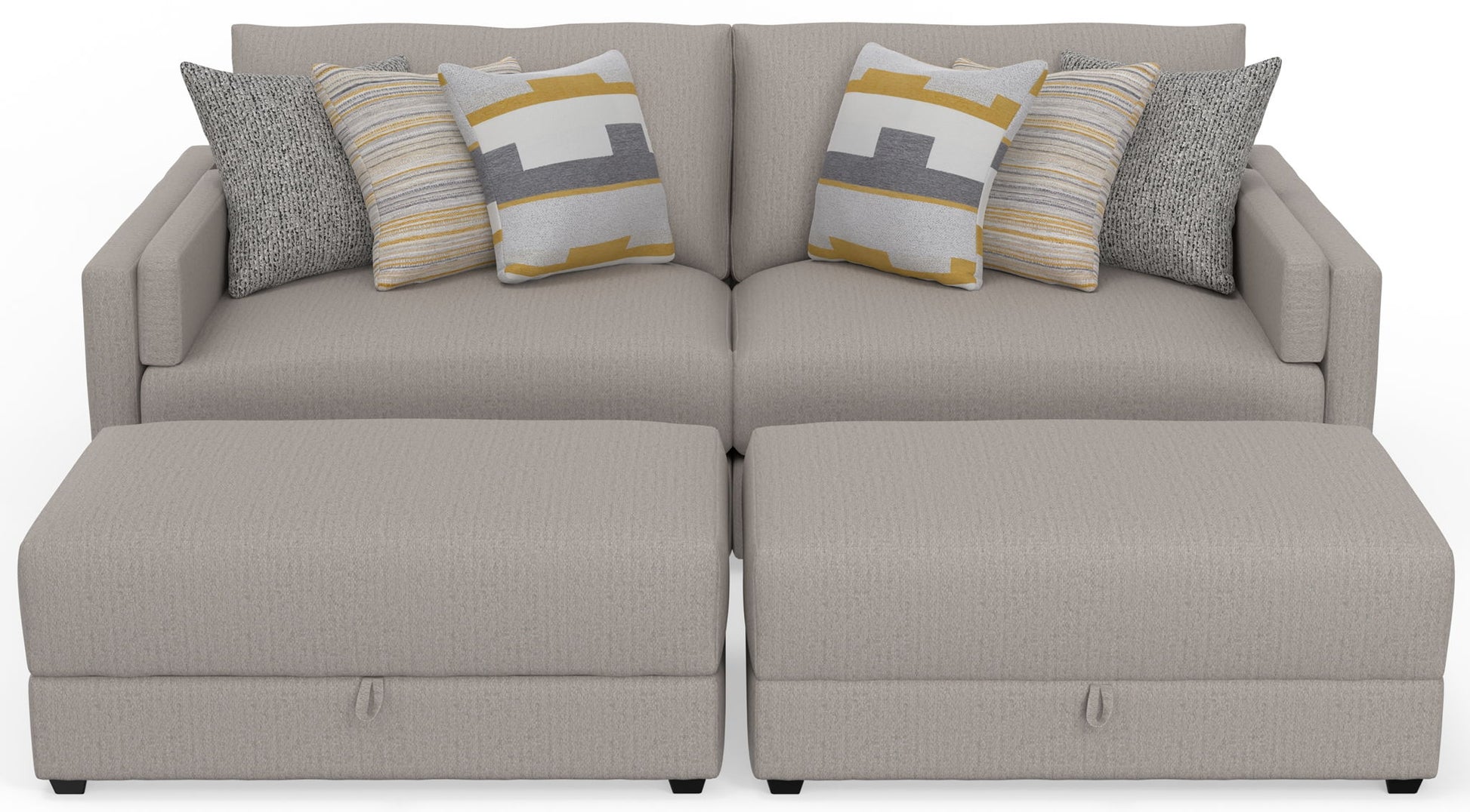 Trevor - Extra Deep Oversized Sofa With Included Storage Cocktail Ottoman - Hornell Furniture Outlet