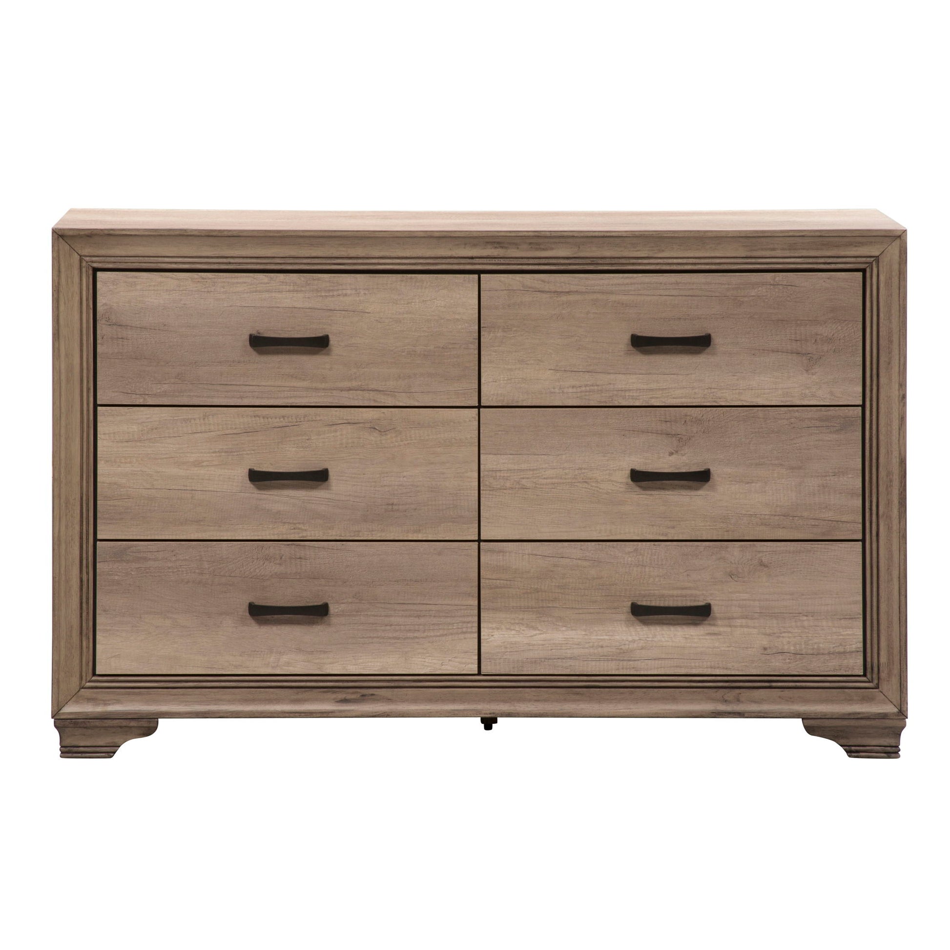 Sun Valley - 6 Drawer Dresser - Light Brown - Hornell Furniture Outlet