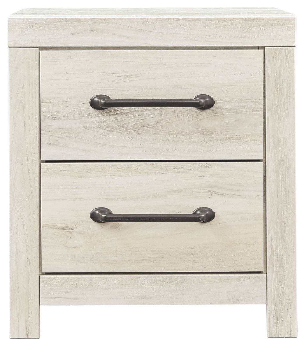 Cambeck - Whitewash - Two Drawer Night Stand - Hornell Furniture Outlet