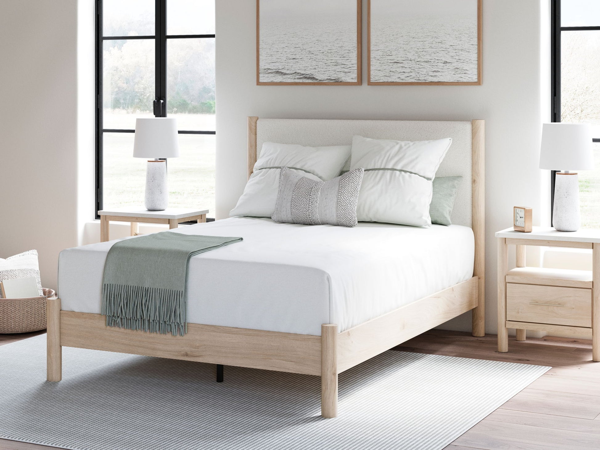 Cadmori - Upholstered Panel Bed - Hornell Furniture Outlet