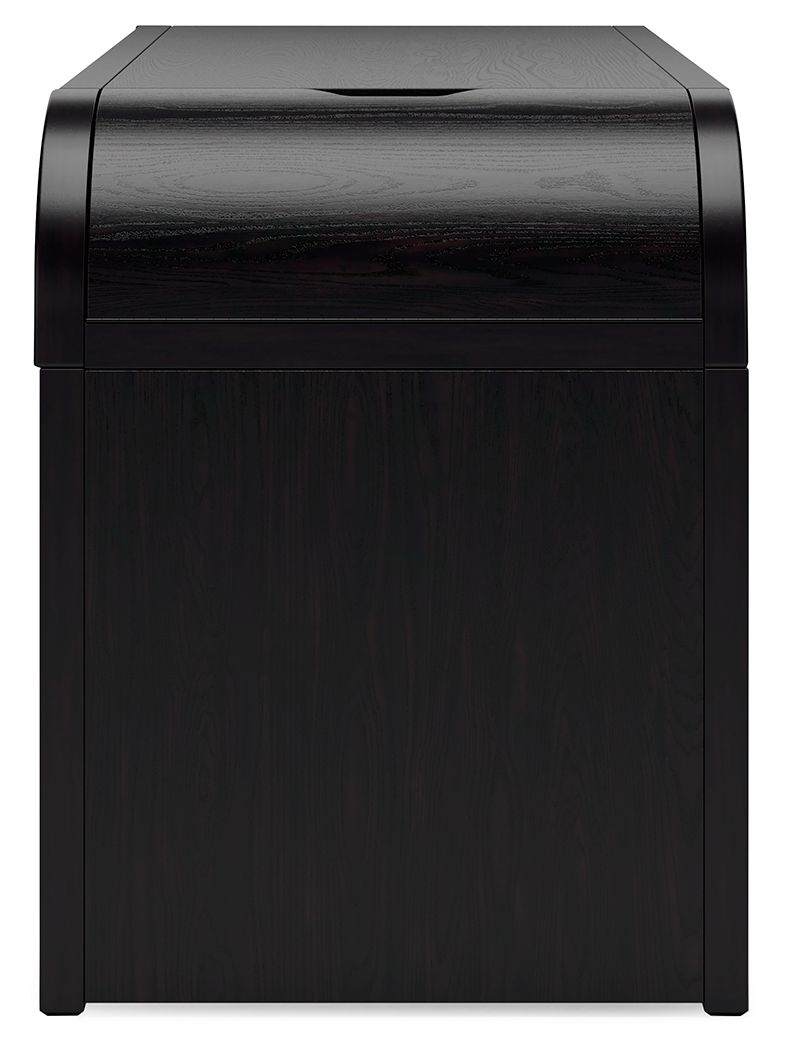 Rowanbeck - Black - Home Office Desk - Hornell Furniture Outlet