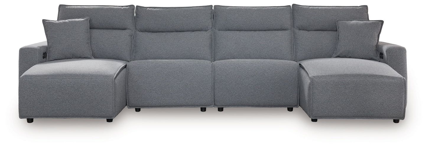 ModMax II - Salt And Pepper - Reclining Sectional - Hornell Furniture Outlet