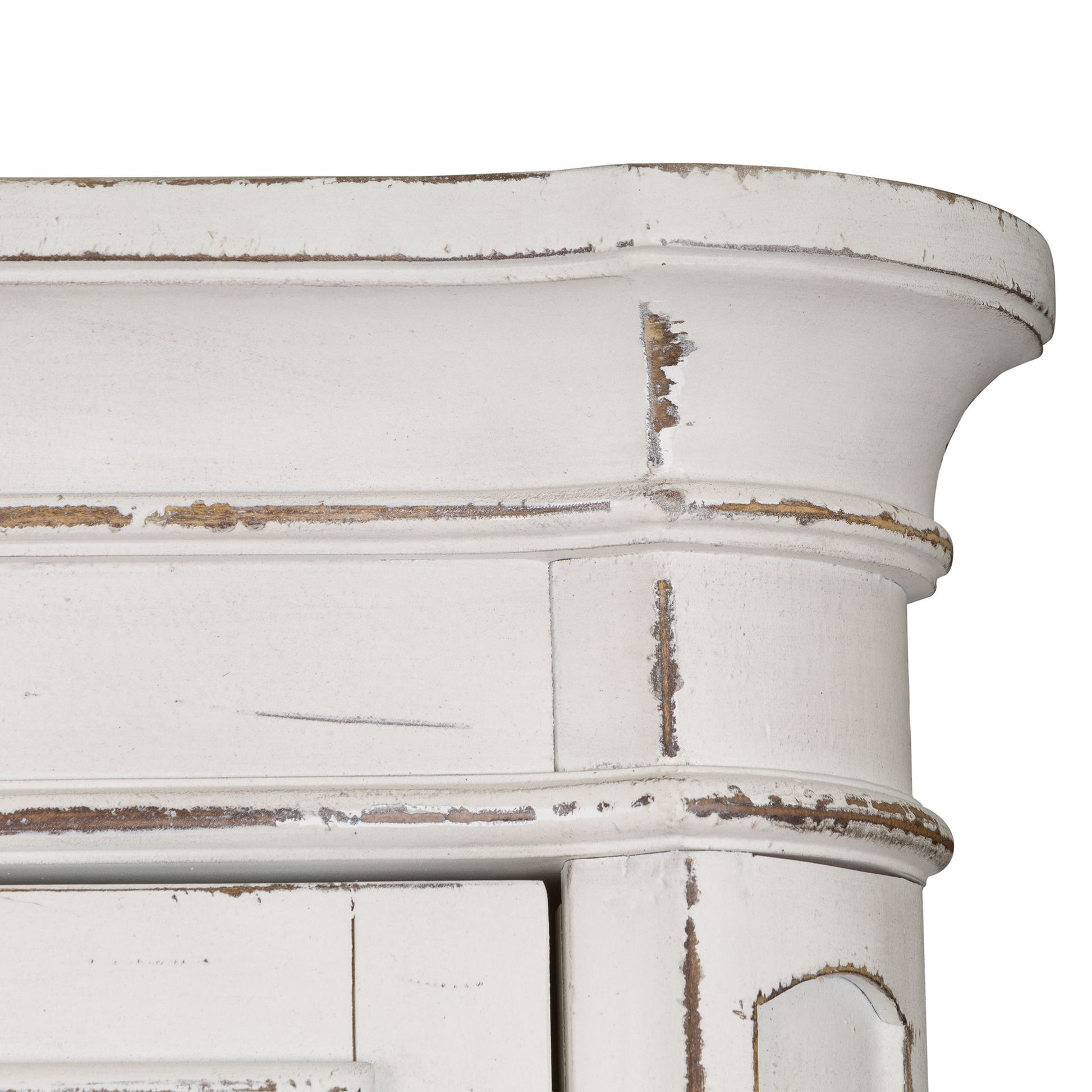 Magnolia Manor - Credenza & Hutch - White & Brown - Hornell Furniture Outlet