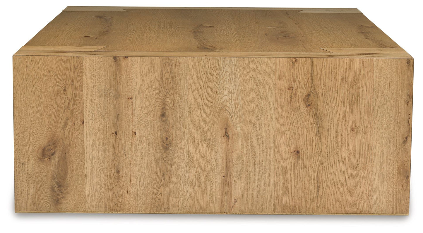 Bracken - Light Brown - Rectangular Cocktail Table - Hornell Furniture Outlet