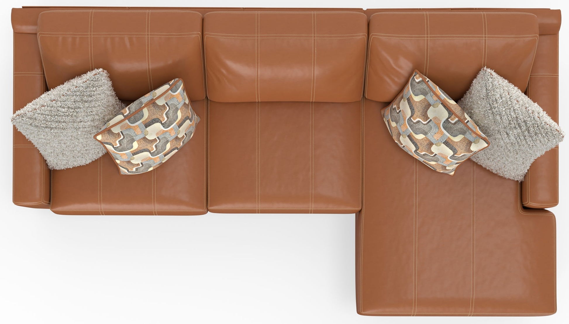 Minori - Italian Leather Sectional - Hornell Furniture Outlet