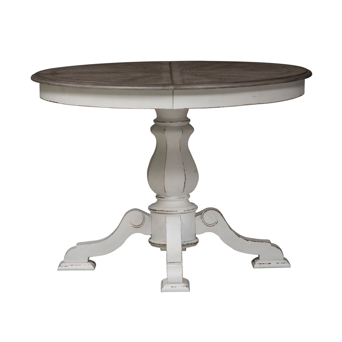 Magnolia Manor - Pedestal Table - White - Hornell Furniture Outlet