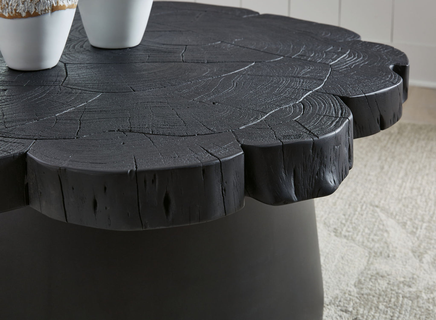 Wimbell - Black - Round Cocktail Table - Hornell Furniture Outlet
