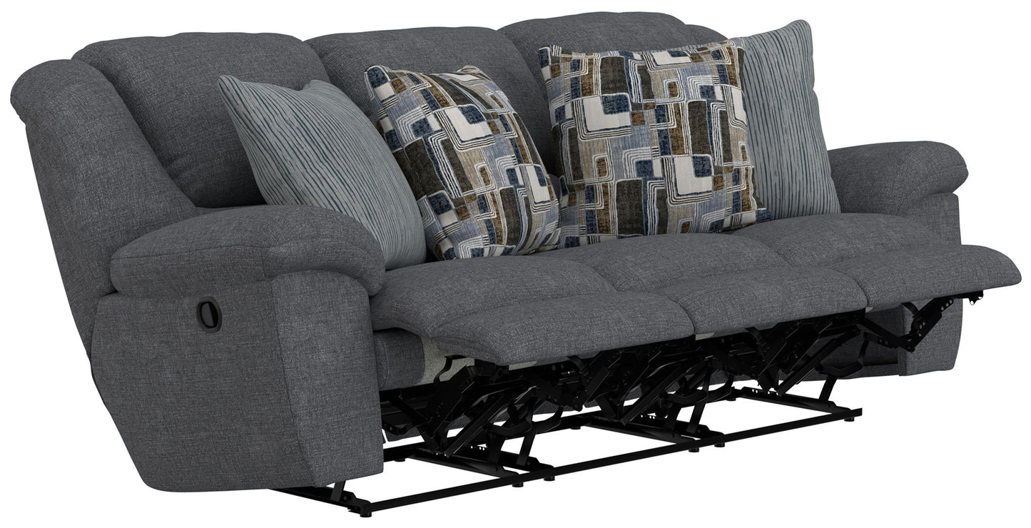 Trifecta - Sofa With 3 Recliners and Drop Down Table - Hornell Furniture Outlet