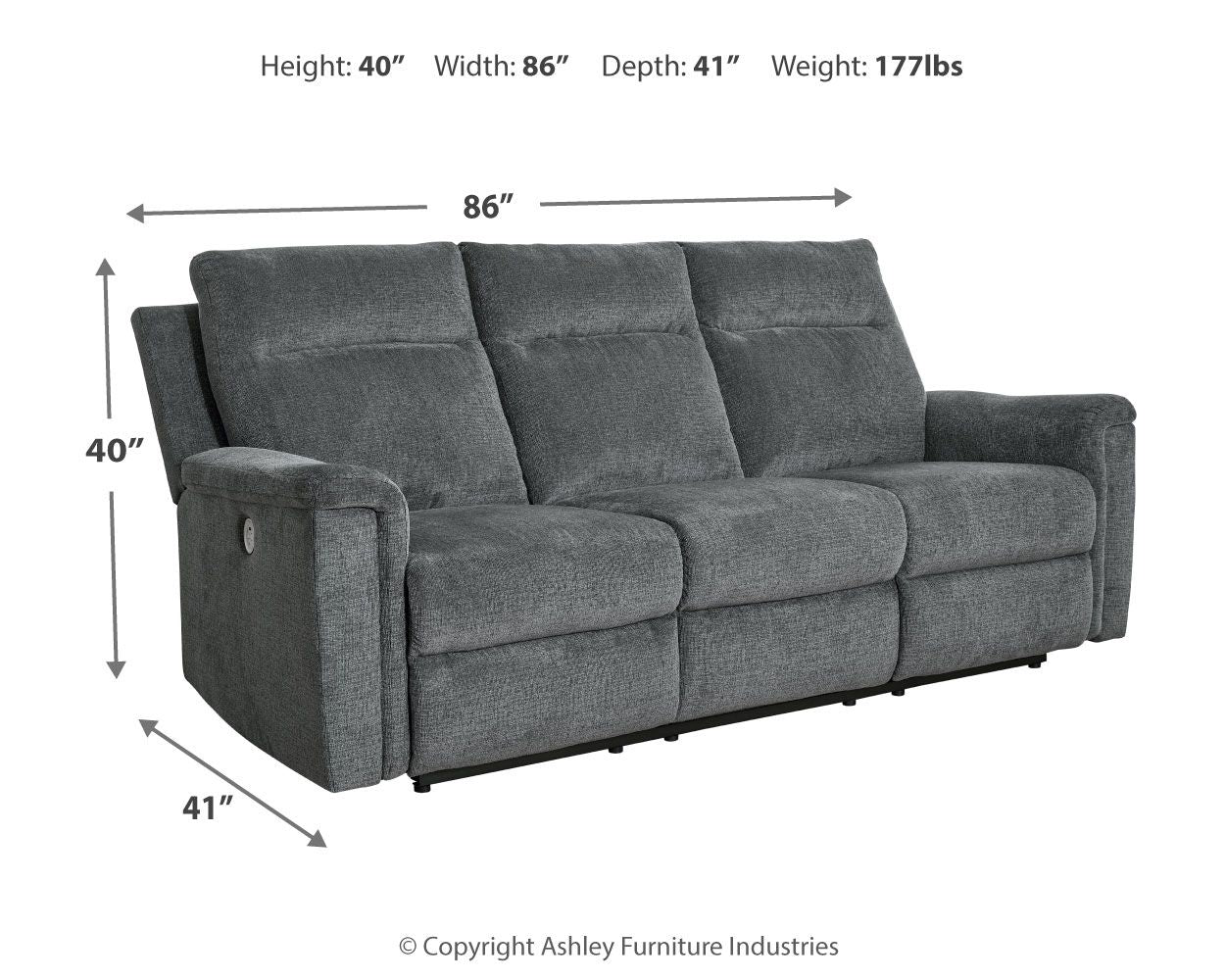 Barnsana - Power Reclining Sofa - Hornell Furniture Outlet