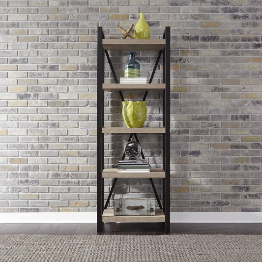 Sun Valley - Tall Pier Unit With Faux Metal - Light Brown - Hornell Furniture Outlet