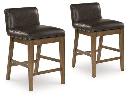 Cabalynn - Two - tone Brown - Upholstered Barstool (Set of 2) - Hornell Furniture Outlet