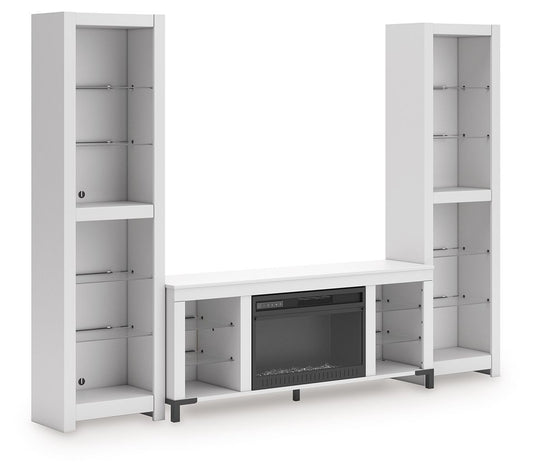 Brollevi - White - 3 - Piece Entertainment Center - Hornell Furniture Outlet
