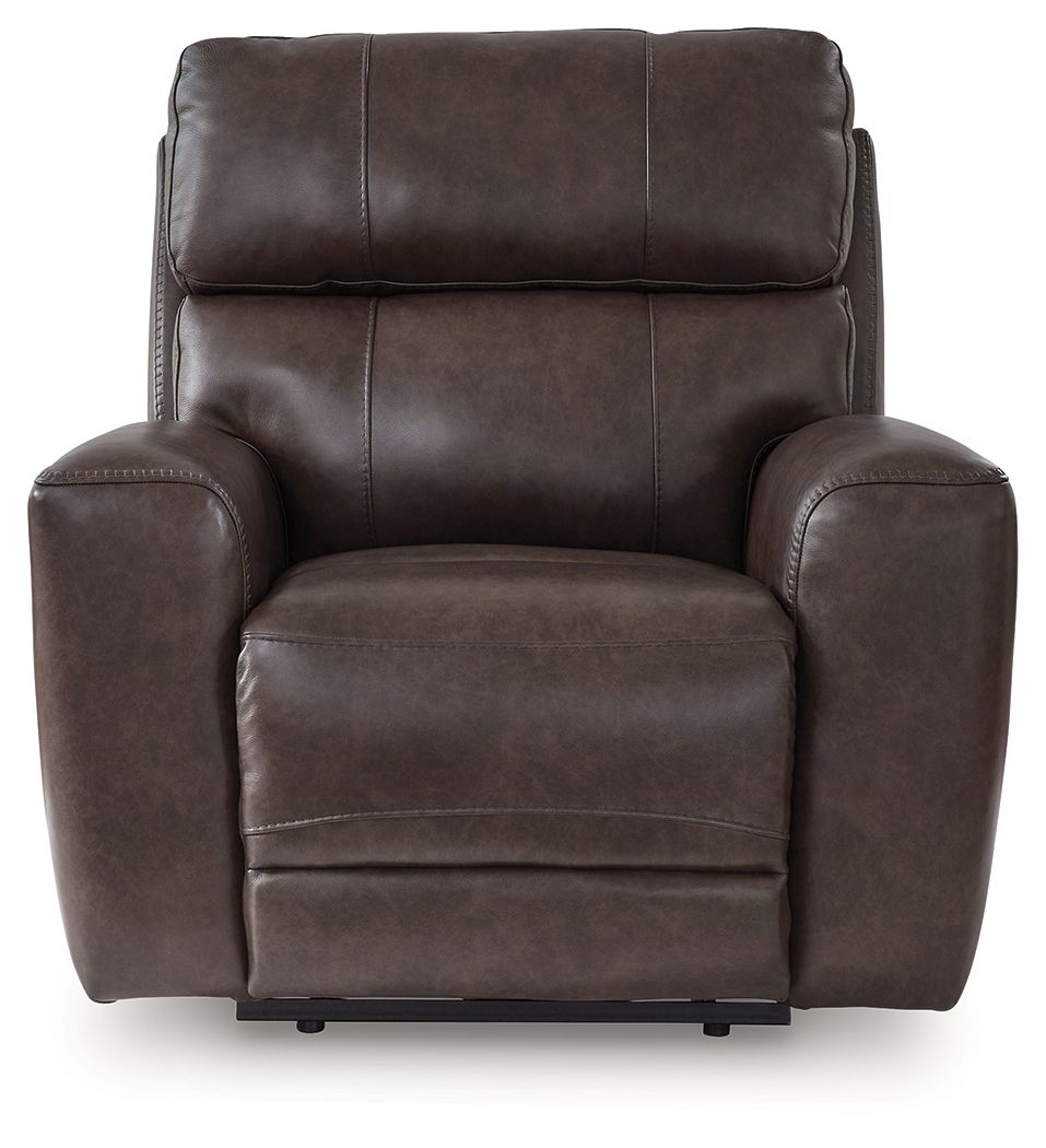 Crossplex - Smoke - Power Recliner / Adjustable Headrest - Hornell Furniture Outlet