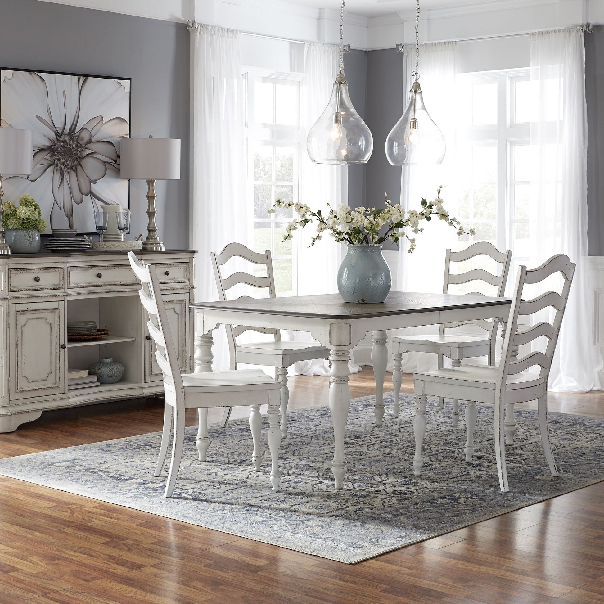 Magnolia Manor - Leg Table Set - Hornell Furniture Outlet