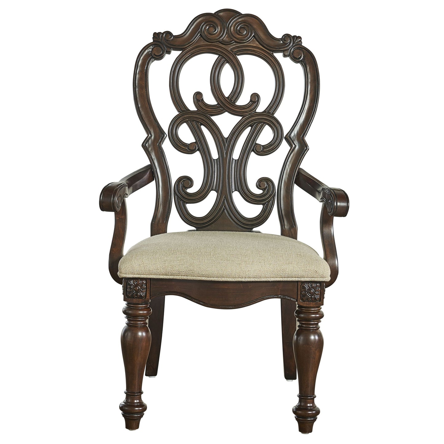 Royale - Arm Chair (Set of 2) - Dark Brown - Hornell Furniture Outlet