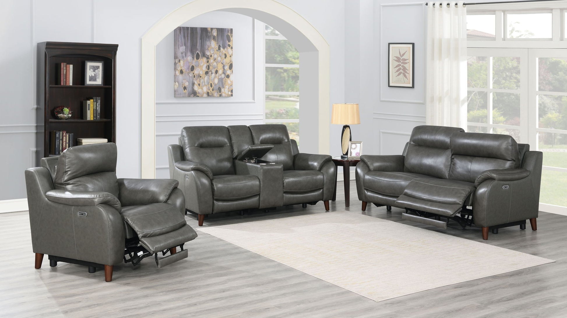 Trento - 3 Piece Living Room Set - Brown - Hornell Furniture Outlet