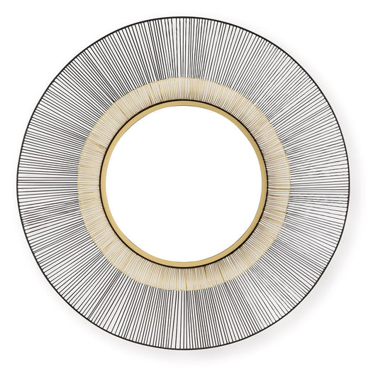 Dallmen - Black / Gold Finish - Accent Mirror - Hornell Furniture Outlet