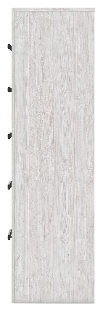 Cayboni - Whitewash - Five Drawer Chest - Hornell Furniture Outlet