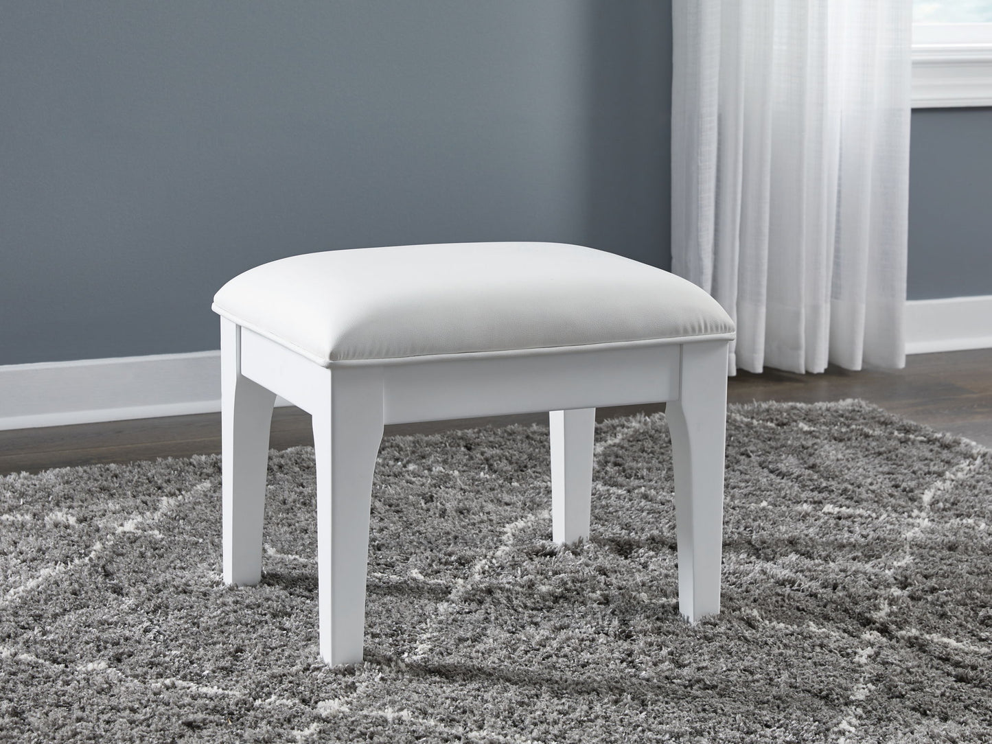 Chalanna - White - Vanity Stool - Hornell Furniture Outlet
