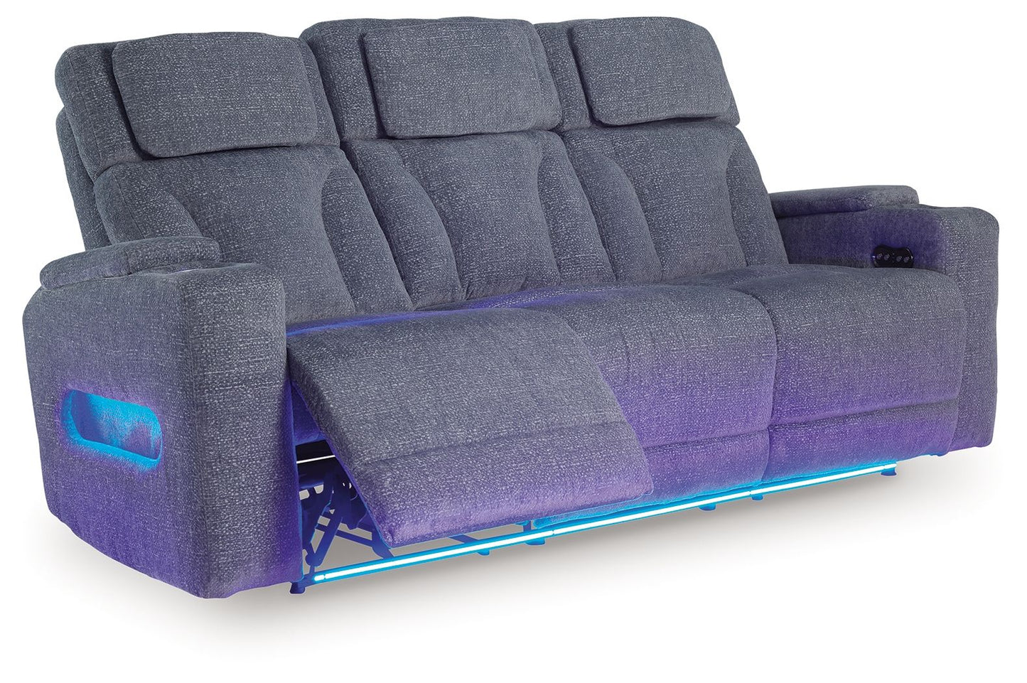 Studio Cave - Steel - Power Reclining Sofa - Hornell Furniture Outlet