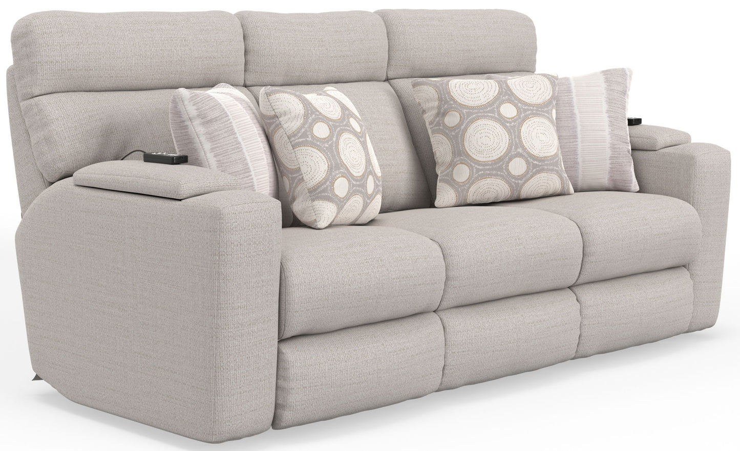 Sanctuary - Health & Wellness Power Reclining Sofa With Power Adjustable Headrest And Lumbar / Therapeutic Heat & Massage - Winter - Hornell Furniture Outlet