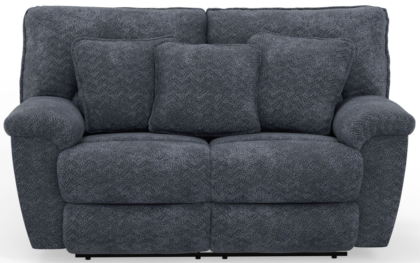 Paxon - Deep Seat Power Reclining Loveseat With Power Adjustable Headrest - Smoke - Hornell Furniture Outlet