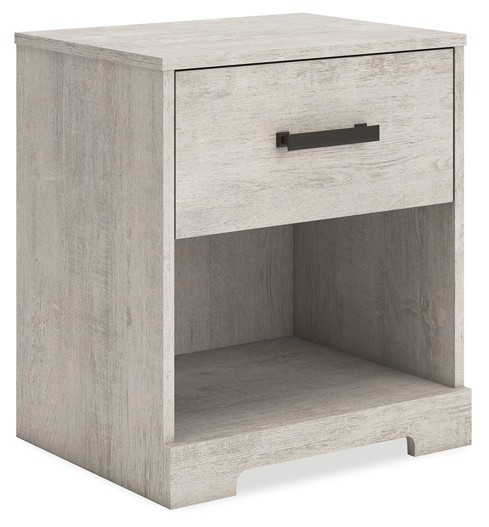 Shawburn - Gray - One Drawer Night Stand - Hornell Furniture Outlet