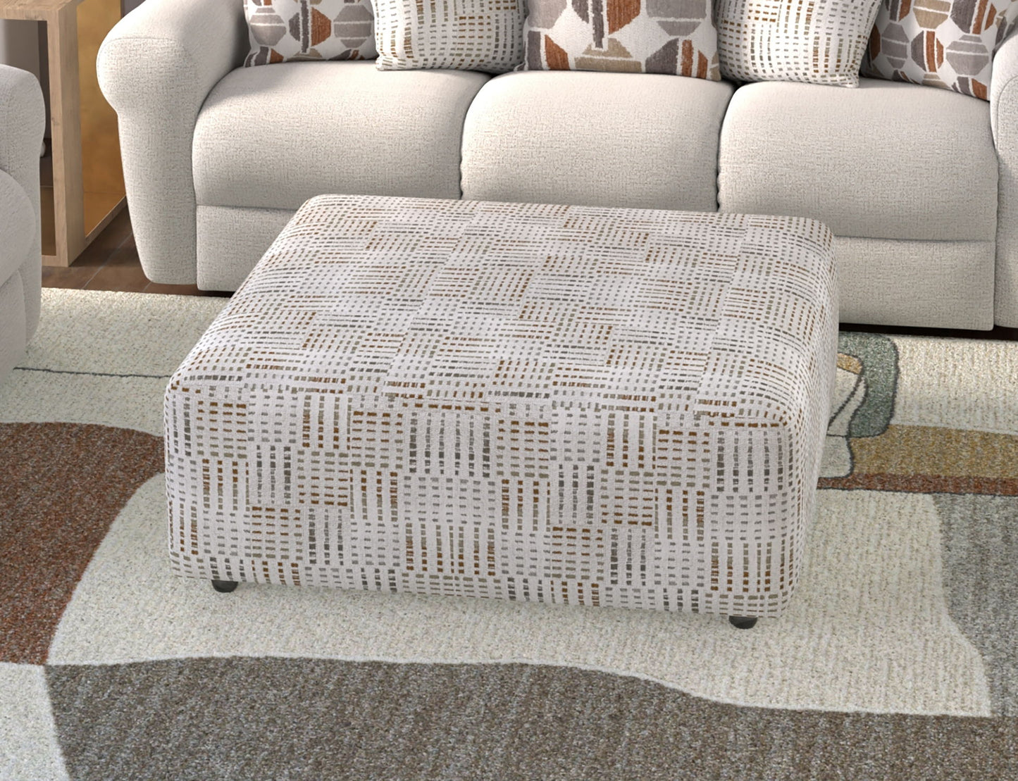 Kellen - Castered Cocktail Ottoman - Hornell Furniture Outlet