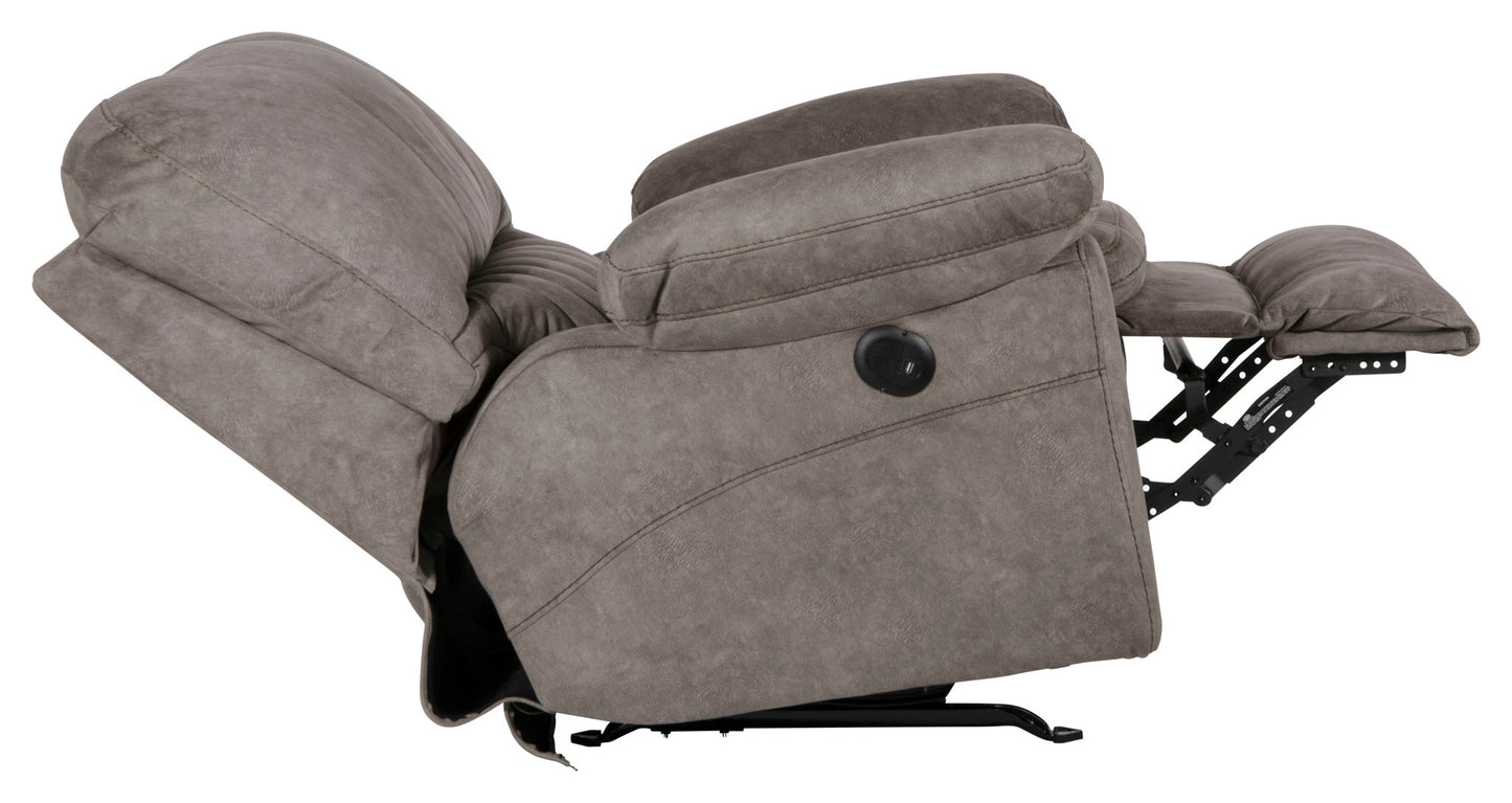 Reyes - Power Lay Flat Recliner - Hornell Furniture Outlet