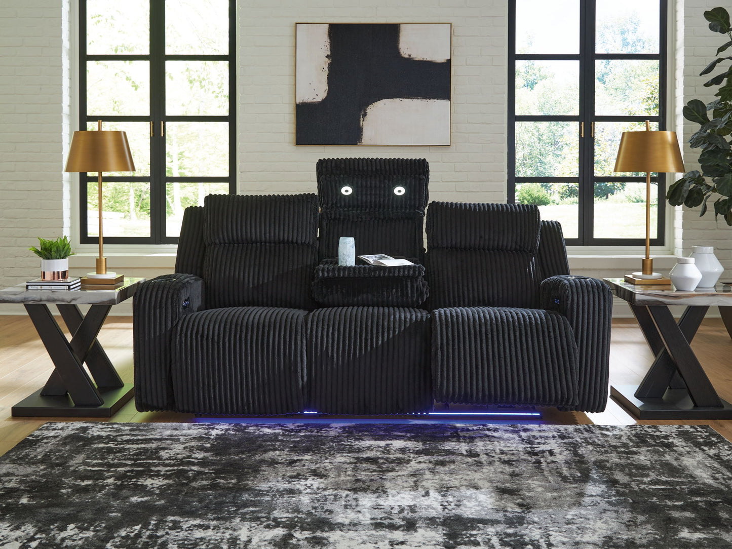 Forest Lake - Power Reclining Sofa With Adj Headrest - Hornell Furniture Outlet