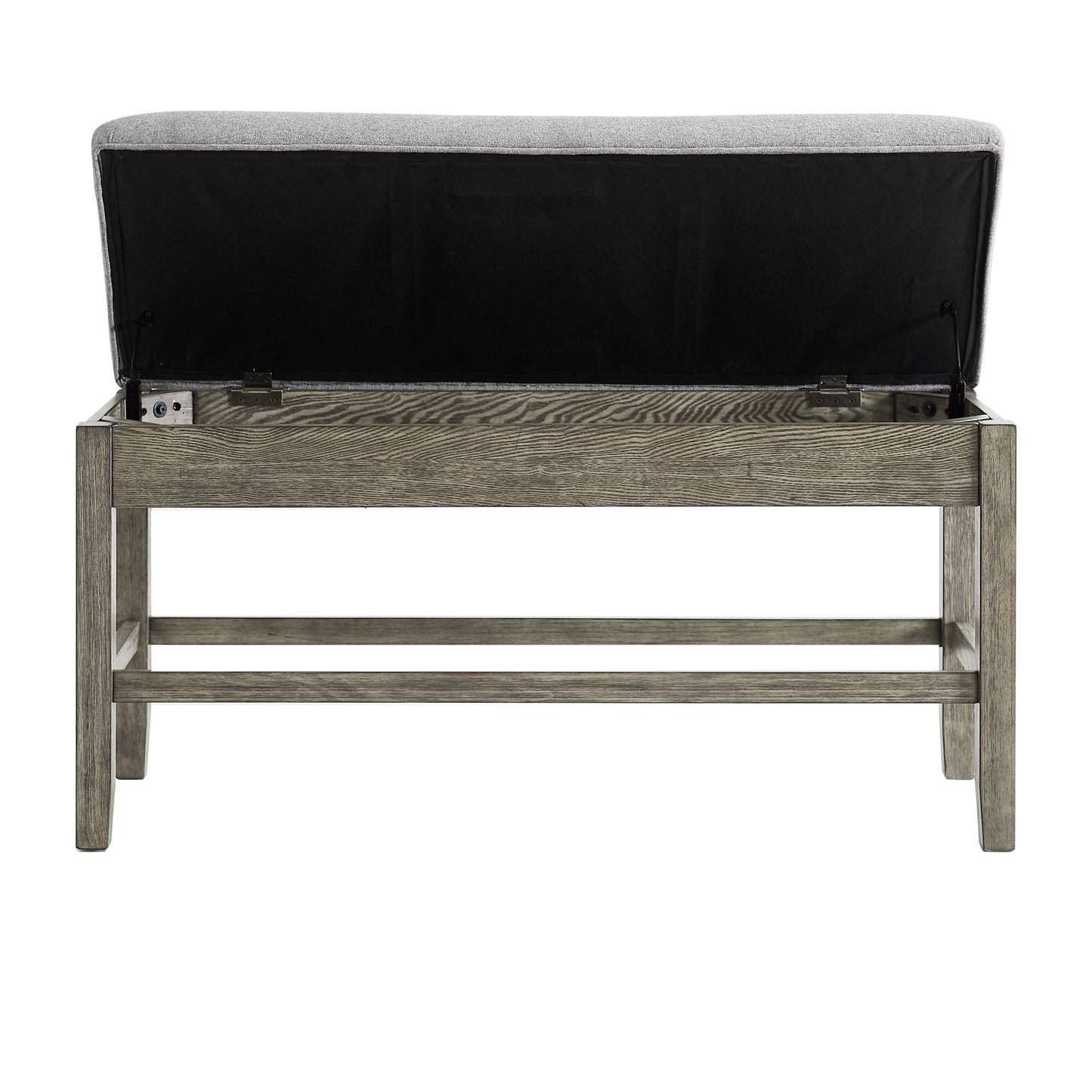 Grayson - Storage Counter Bench - Dark Gray - Hornell Furniture Outlet
