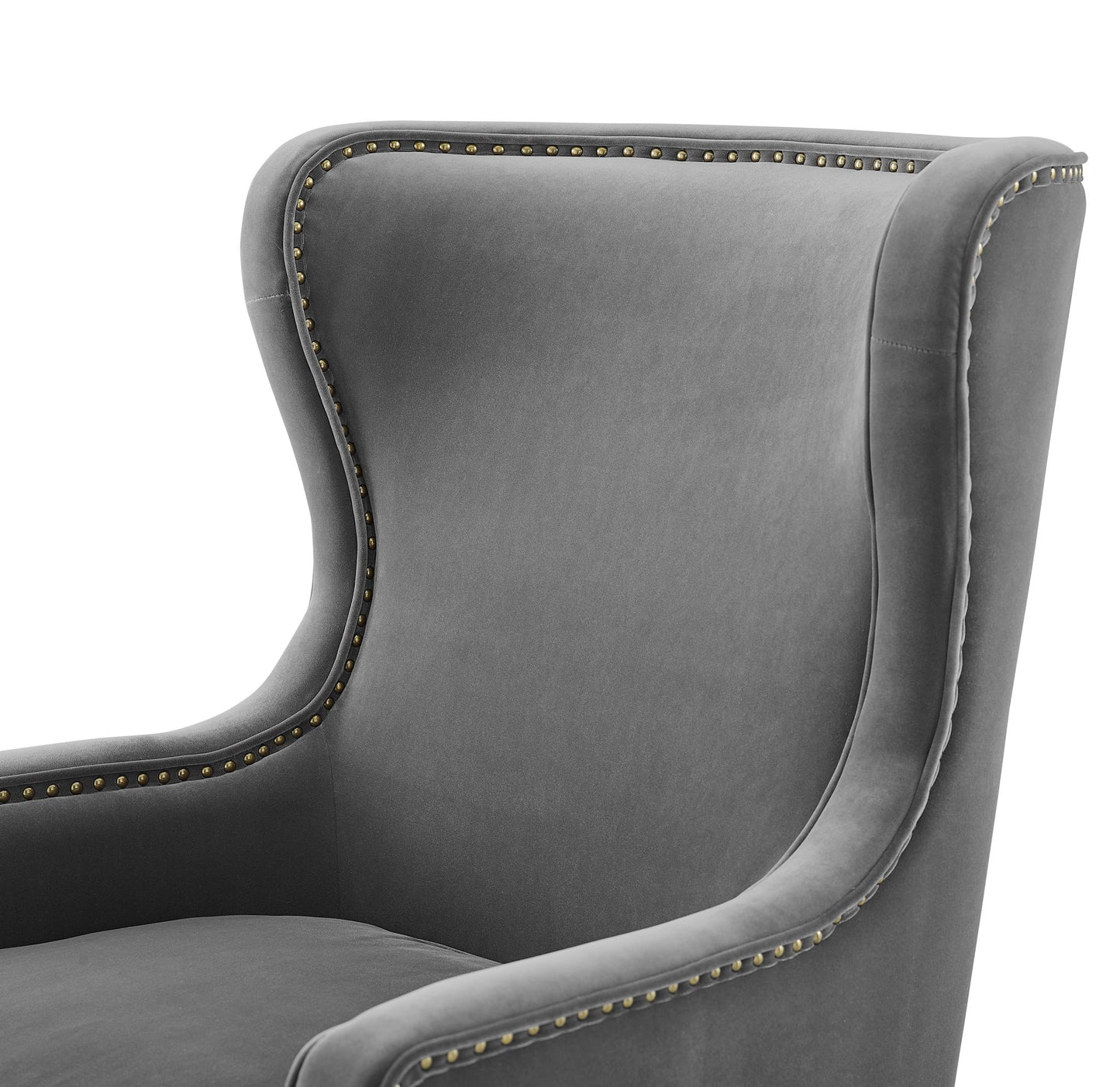 Rosco - Velvet Wingback Chair - Hornell Furniture Outlet