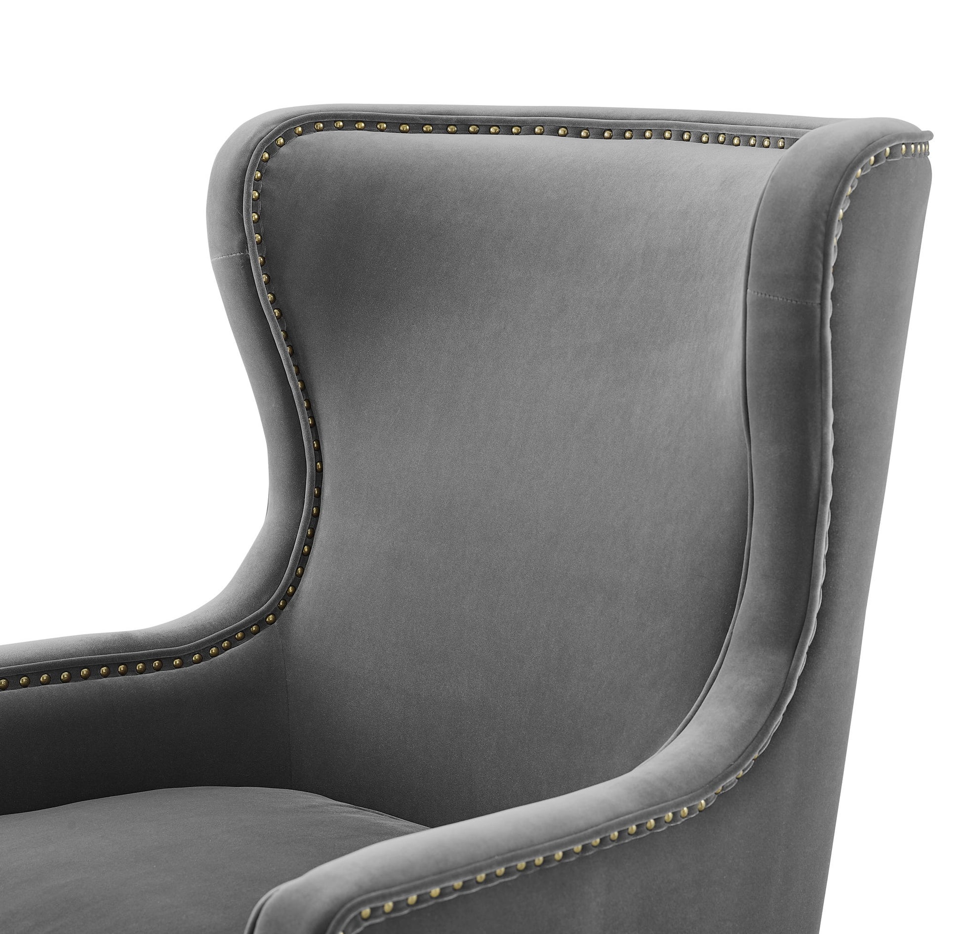 Rosco - Velvet Wingback Chair - Hornell Furniture Outlet
