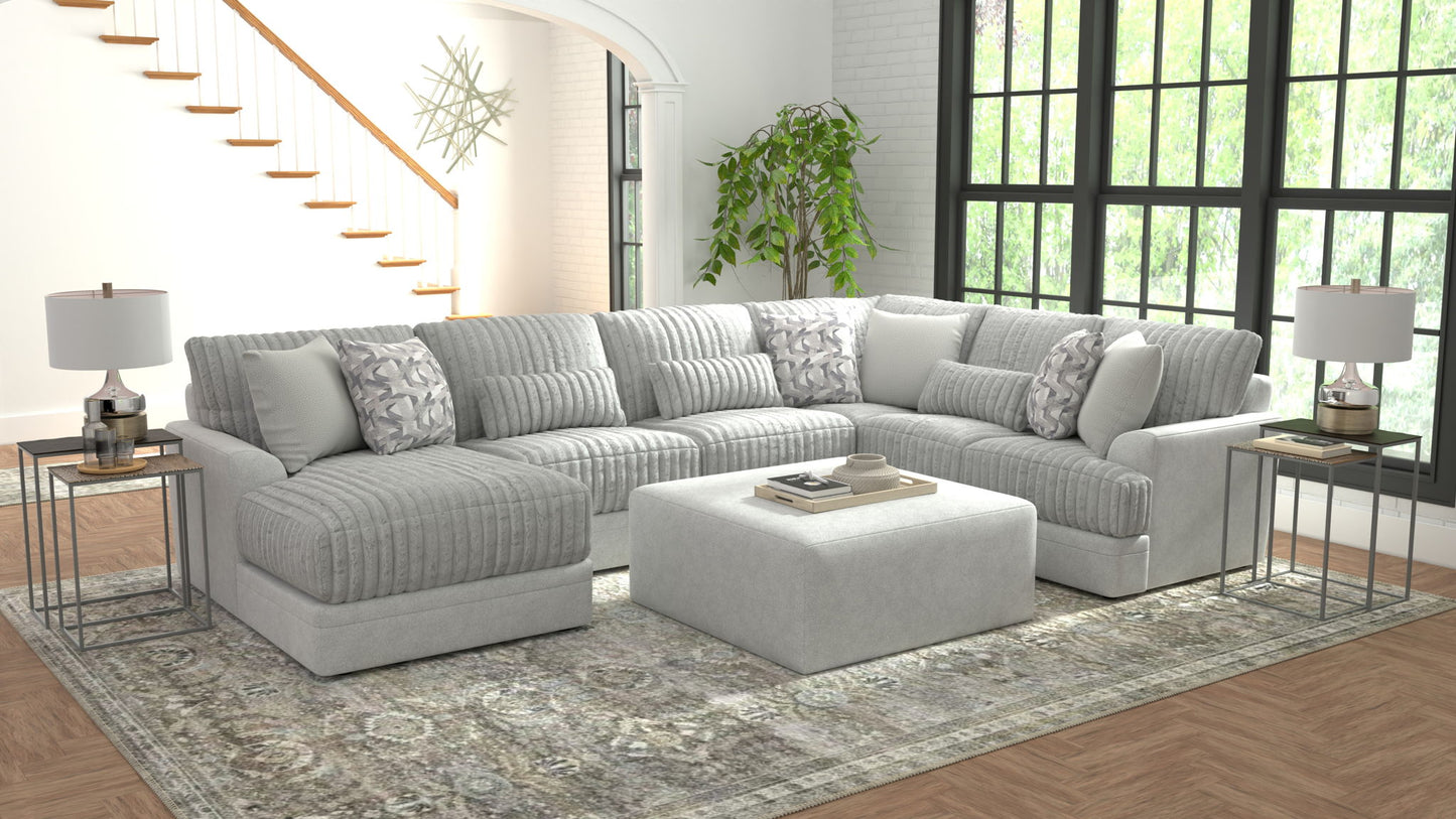 Titan - Sectional With Comfort Coil Seating, Cocktail Ottoman And Accent Pillows Included - Hornell Furniture Outlet