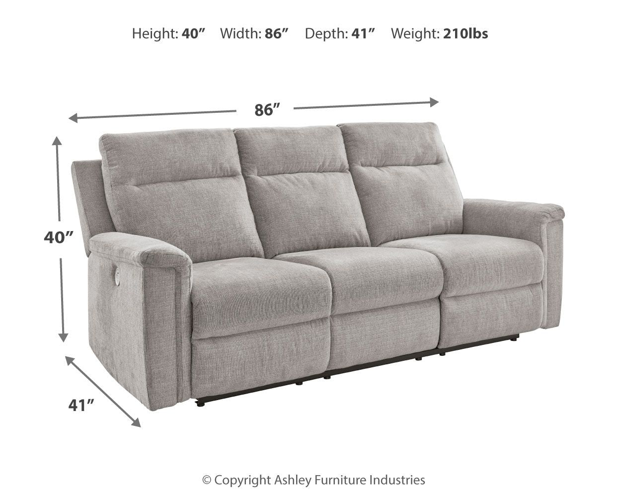 Barnsana - Power Reclining Sofa - Hornell Furniture Outlet