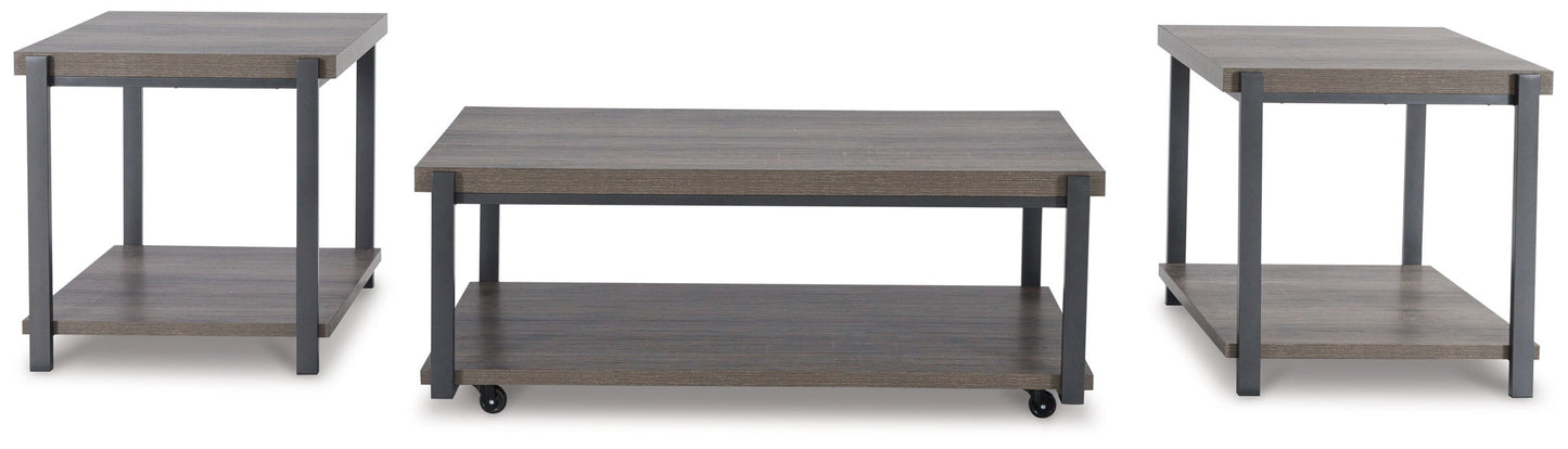 Wilmaden - Gray / Black - Occasional Table Set (Set of 3) - Hornell Furniture Outlet
