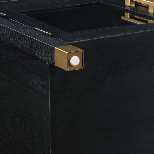 Yves - TV Stand - Black - Hornell Furniture Outlet