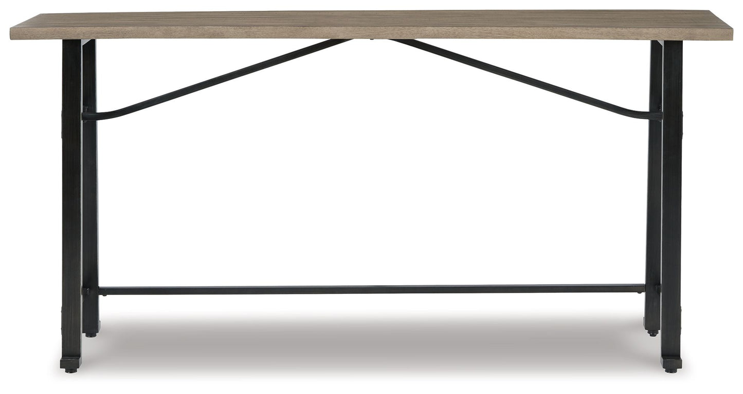 Lesterton - Light Brown / Black - Long Counter Table - Hornell Furniture Outlet