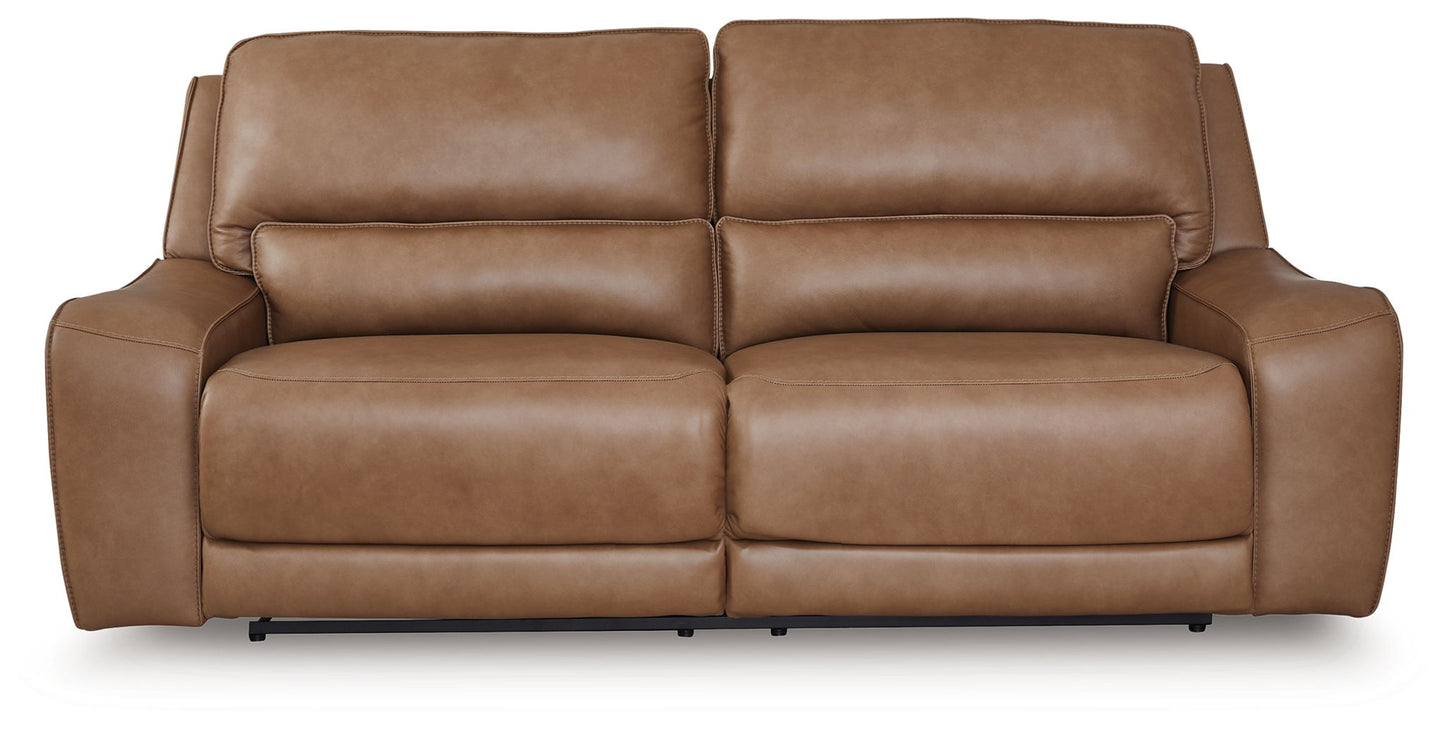 DeepWakes - Caramel - 2 Seat Power Reclining Sofa Adjustable Headrest - Hornell Furniture Outlet