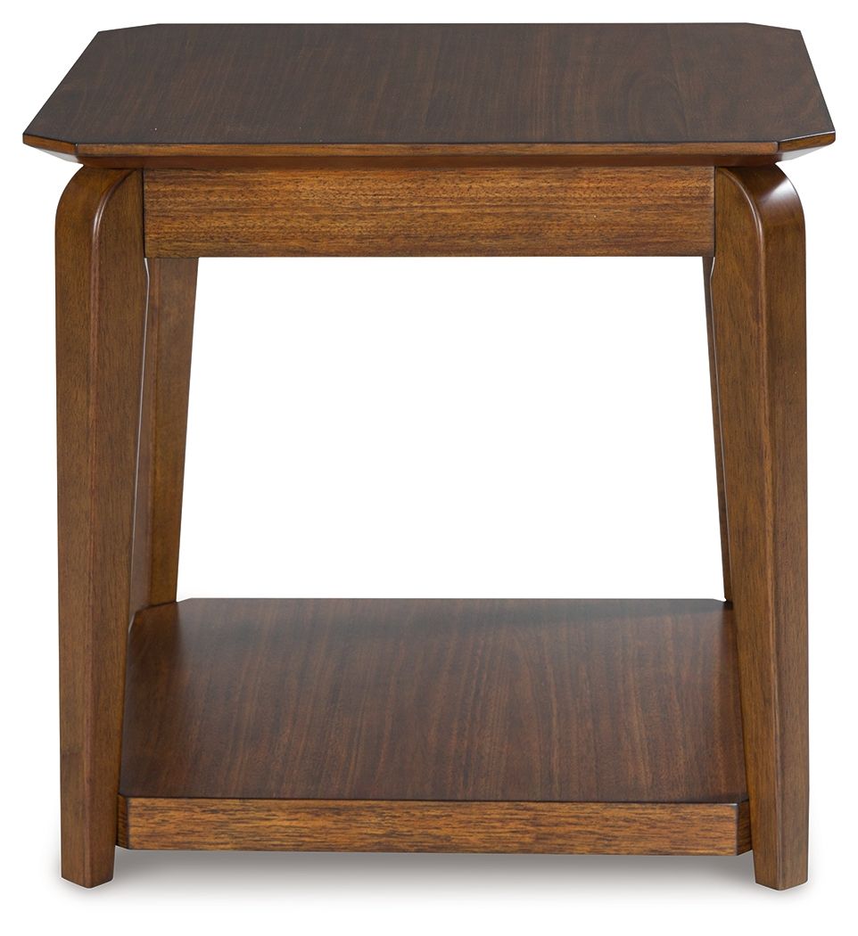 Trenmour - Medium Brown - Square End Table - Hornell Furniture Outlet
