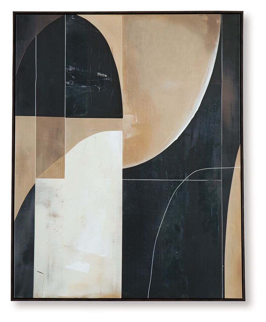 Ewanford - Black / Brown / Tan - Wall Art - Hornell Furniture Outlet