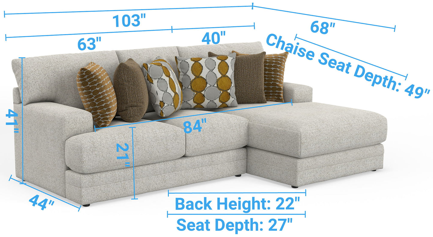 Tori - Sectional With Comfort Coil Seating And Accent Pillows Included - Hornell Furniture Outlet