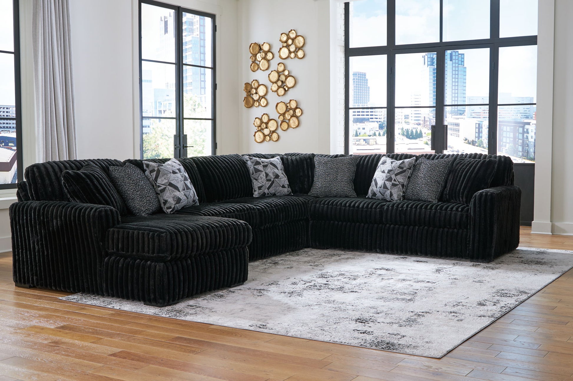 Midnight - Madness - Sectional Set - Hornell Furniture Outlet
